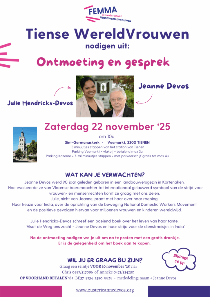 Tiense Wereldvrouwen Lezing en Ontmoeting Jeanne Devos (1)