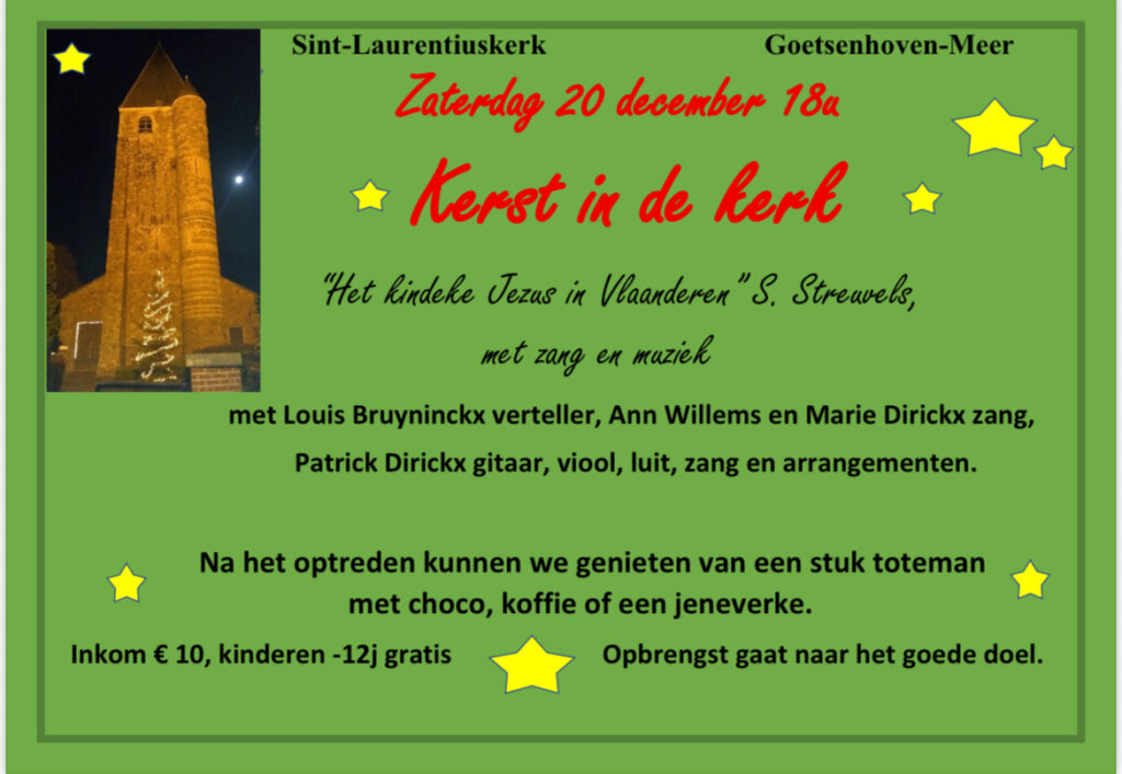 Kerst in de kerk van Sint-Laurentius Goetsenhoven-Meer